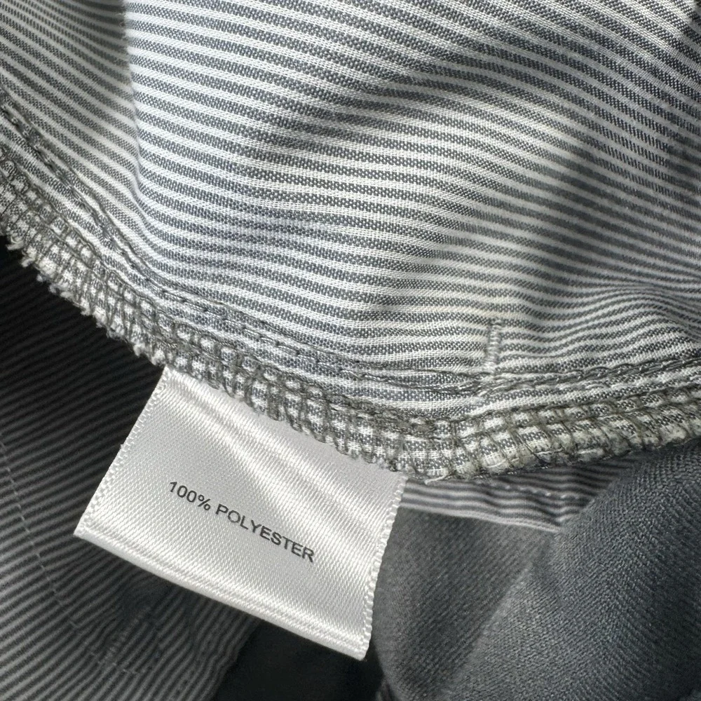Peter Millar Gray Crown Sport Wicking Golf Pants Mens 35x28 Chino 100% Polyester